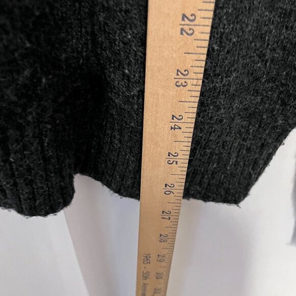 Express Women's Pullover Sweater Mock Neck Gray Size M Color Block Long Sleeve - Picture 3 of 6